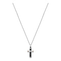 Collana Spirit in acciaio Sector SZQ15 da uomo, colore argento, nero e dettagli oro rosa