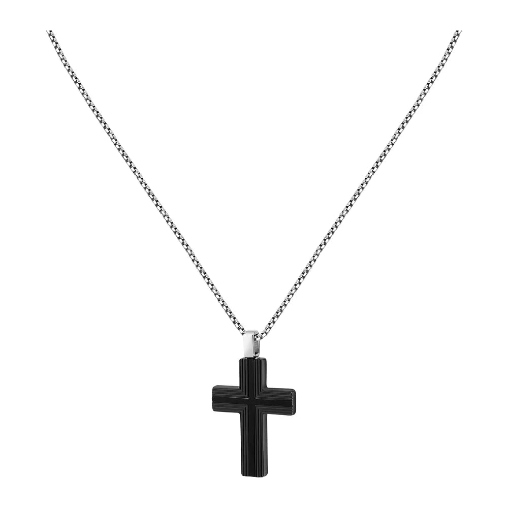Collana Spirit in acciaio bicolore Sector SZQ33 da uomo, colore argento e nero