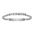 Bracciale Basic in acciaio Sector SZS84 da uomo, colore argento satinato e lucido