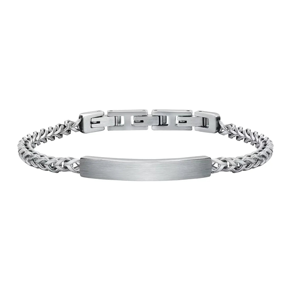 Bracciale Basic in acciaio Sector SZS84 da uomo, colore argento satinato e lucido