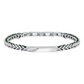 Bracciale Bandy in acciaio e cordino Sector SZV130 da uomo, colore argento e verde