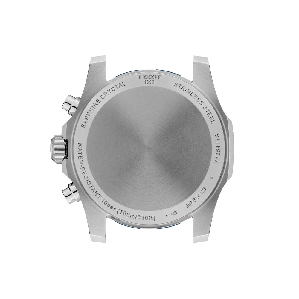 Tissot Supersport Chrono 42 mm blu, fondello