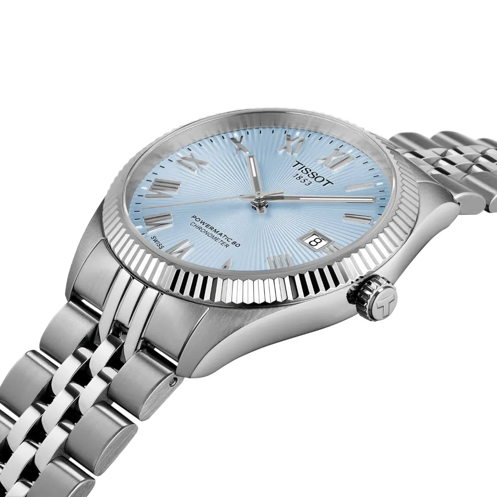 Tissot Ballade 39 mm, dettaglio della lunetta zigrinata
