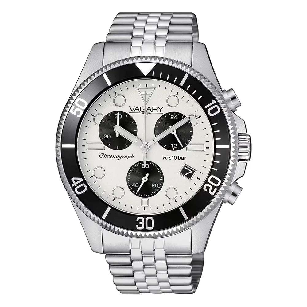Vagary Aqua39 Crono 41 mm quadrante bianco VS1-019-11