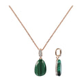 BRONZALLURE | Collana Goccia in Malachite