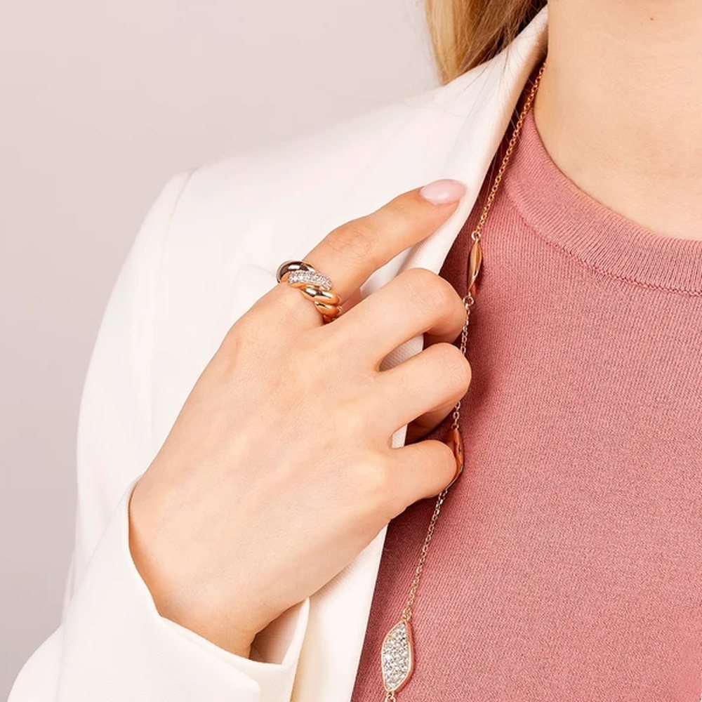 BRONZALLURE | Anello Torchon Pavé