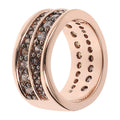BRONZALLURE | Anello a Fascia Zirconi Marroni