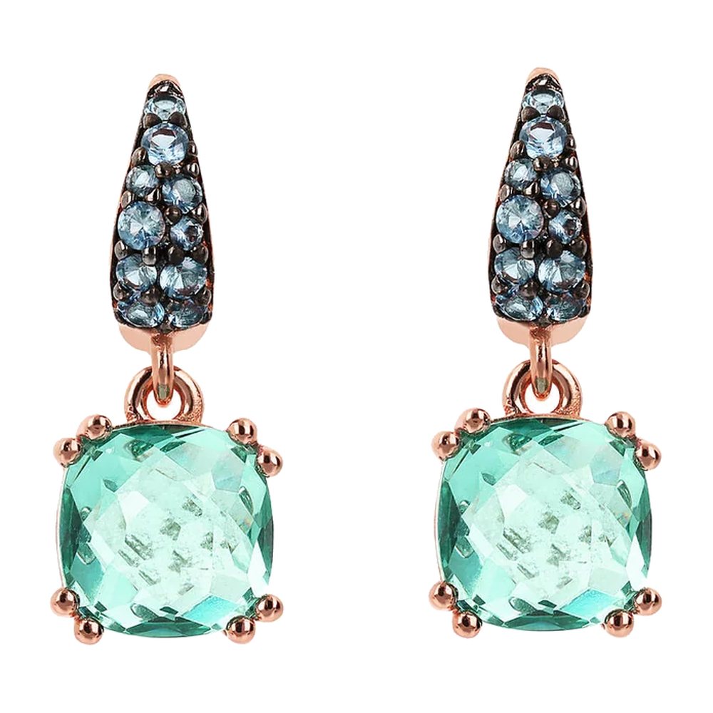 BRONZALLURE | Orecchini Prisma Gem Verde e Pavé