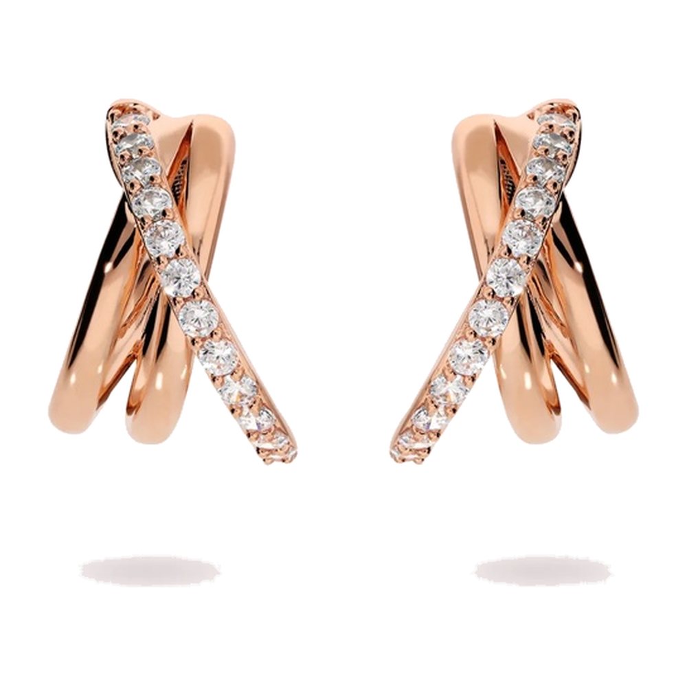 BRONZALLURE | Orecchini Intreccio con Zirconi