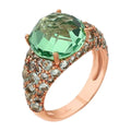 BRONZALLURE | Anello Pavé e Prisma Gem Verde