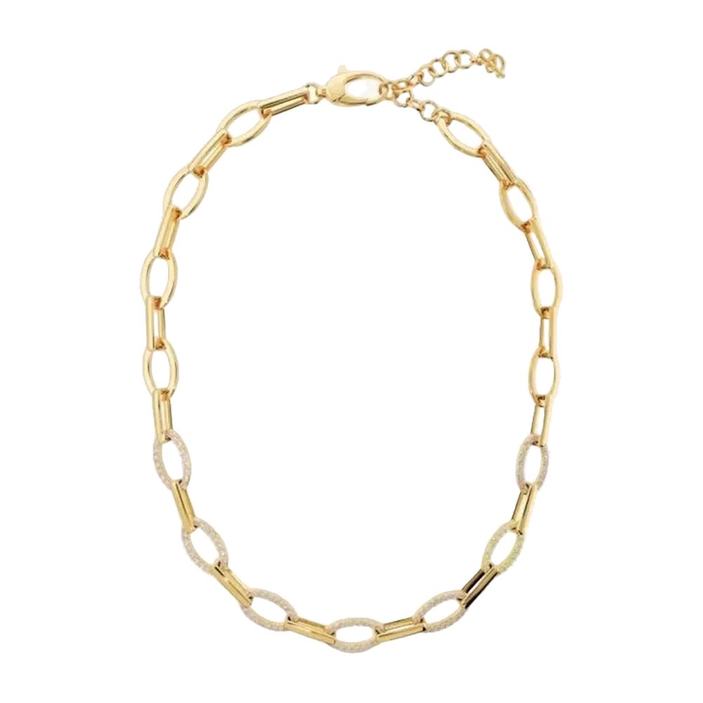 BRONZALLURE | Collana Maglie Alternate Pavé