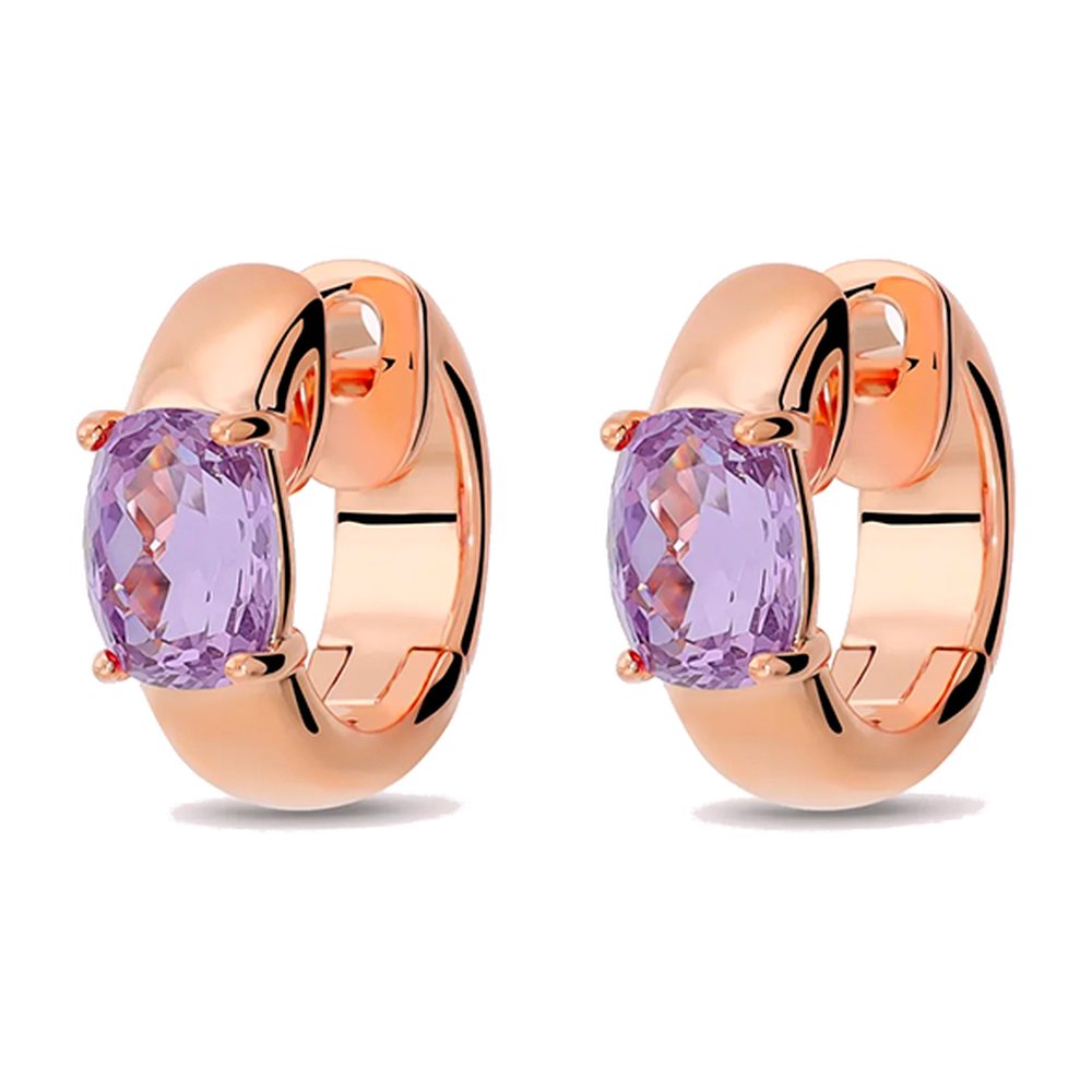 BRONZALLURE | Orecchini Cerchio Prisma Gem Rosa