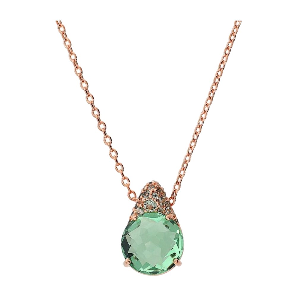 BRONZALLURE | Collana Pavé e Prisma Gem Verde