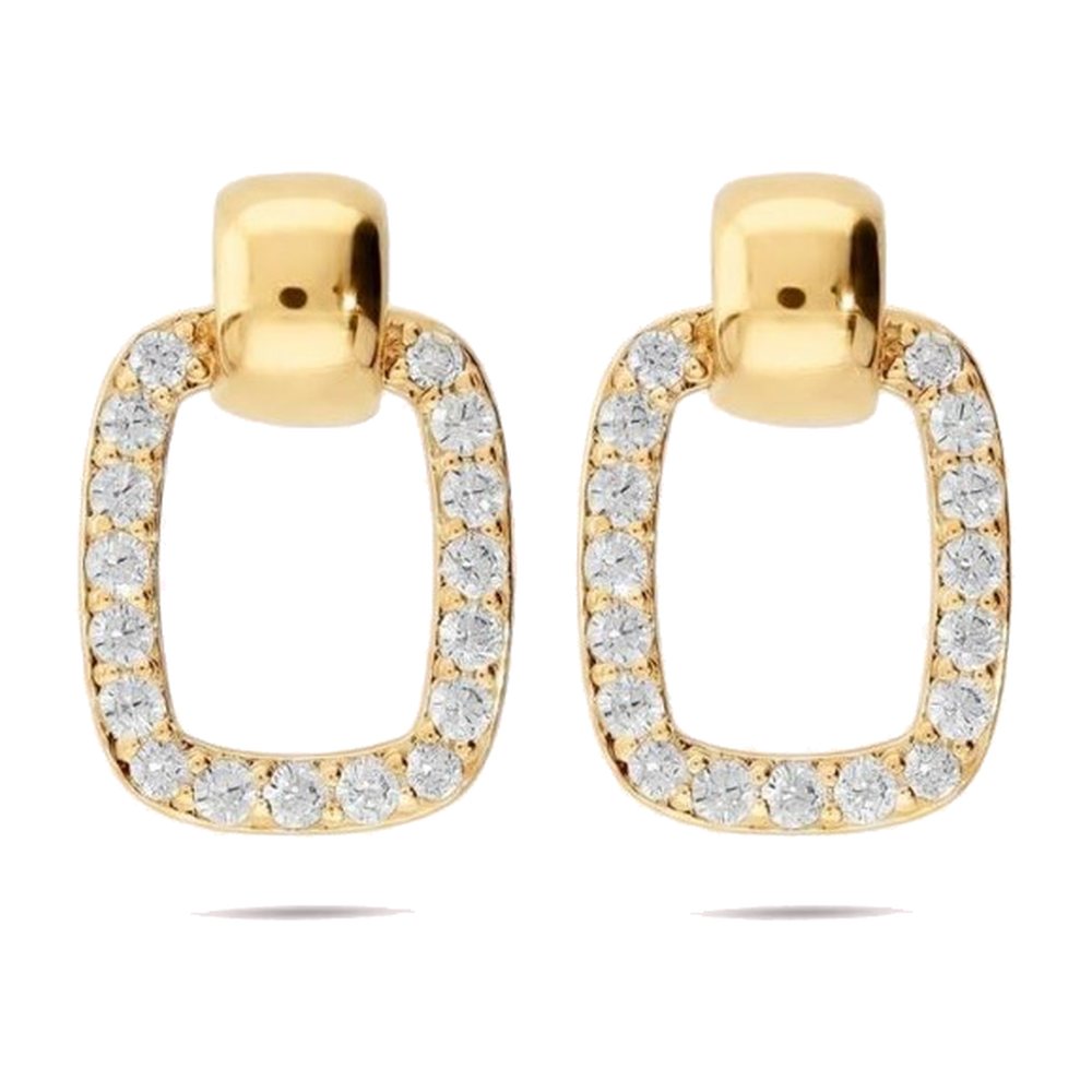 BRONZALLURE | Orecchini Rettangolari Pavé