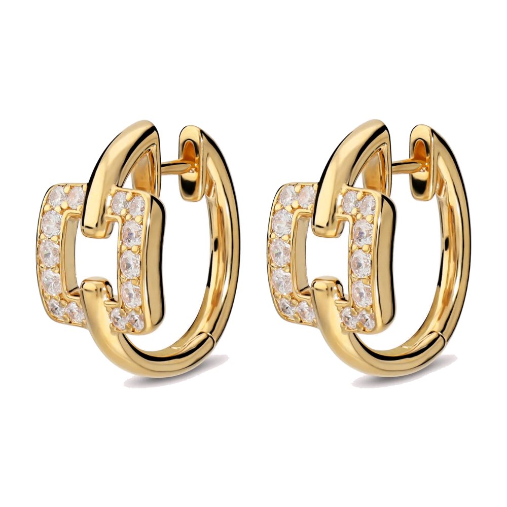 BRONZALLURE | Orecchini Quadrato di Zirconi
