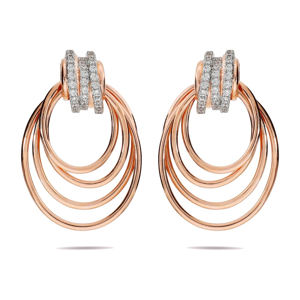 BRONZALLURE | Orecchini Multifilo Graduati Rosé