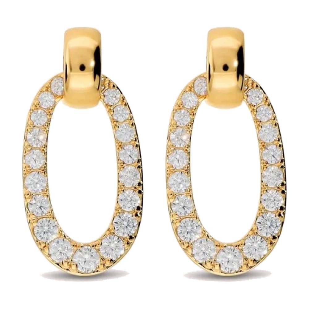 BRONZALLURE | Orecchini Ovali con Zirconi