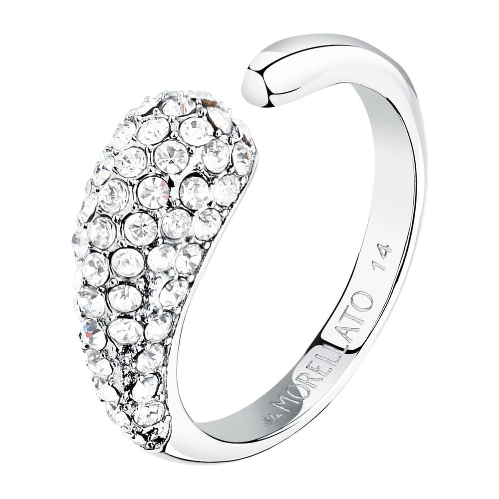 Anello Design in Acciaio e Cristalli Bianchi – Morellato SAYP14