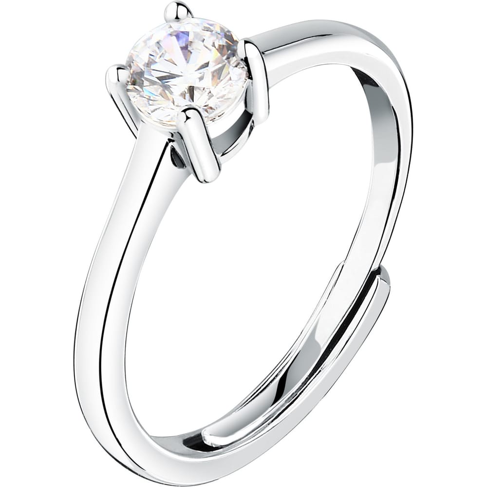 Anello Solitario Infinito in Argento e Zirconi Bianchi – Morellato SABD01