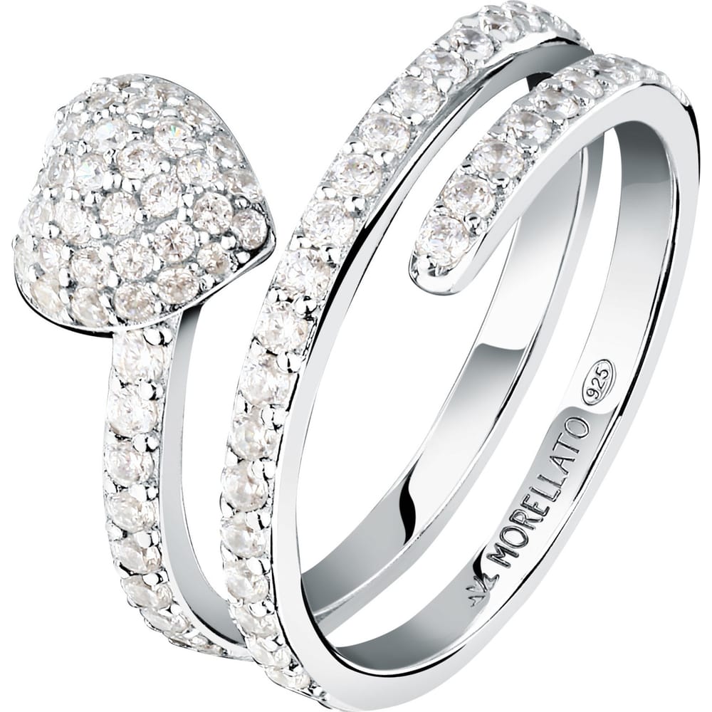 Anello Contrarié Nobile Cuore in Argento e Zirconi Bianchi – Morellato SAZK07
