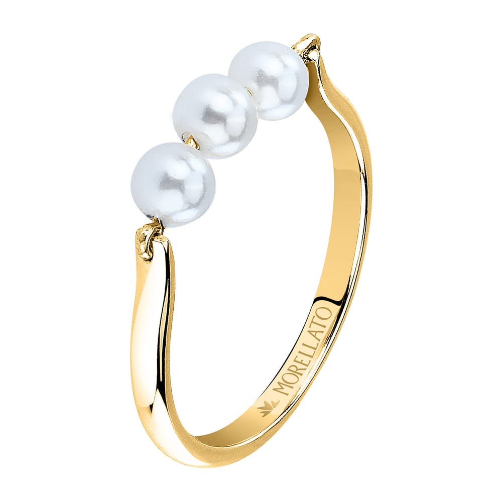Anello Perla in Argento Dorato – Morellato SAWM11