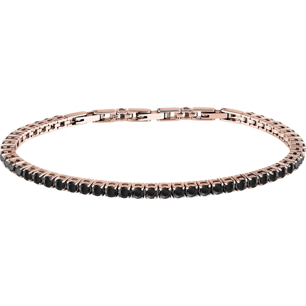 Bracciale Tennis Club in Acciaio Rosato e Zirconi Neri – Morellato SABV04