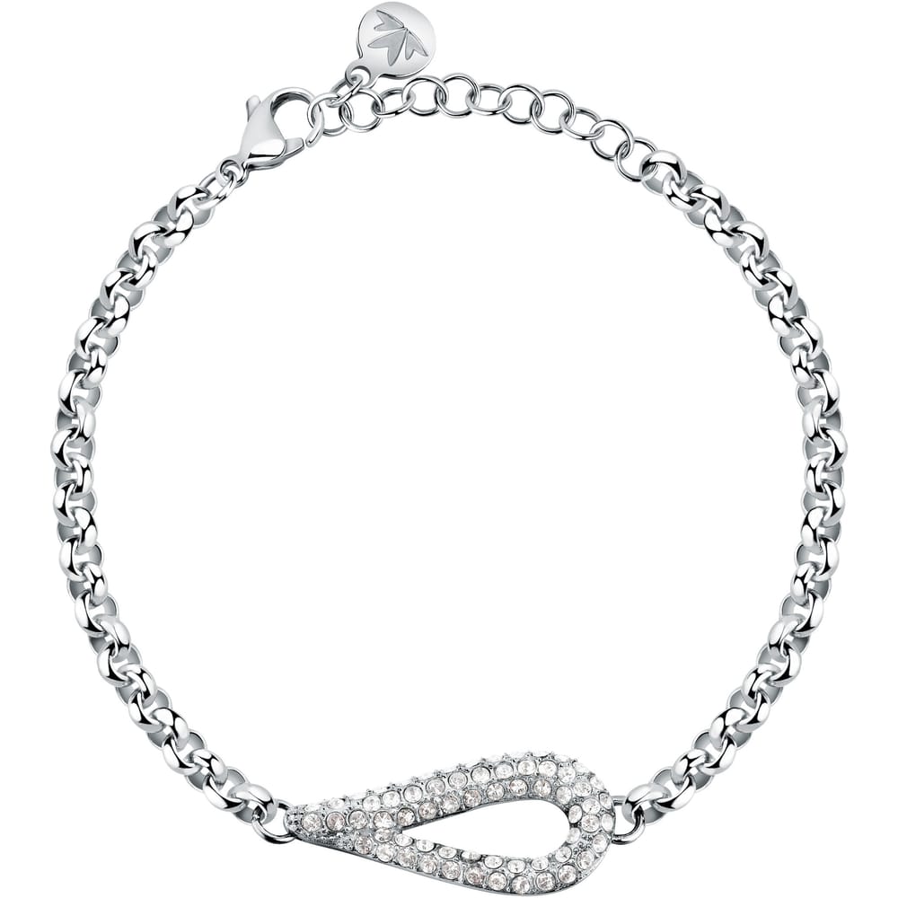 Bracciale Design in Acciaio e Cristalli Bianchi – Morellato SAYP28