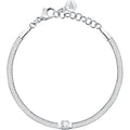 Bracciale Gioia a Catena in Acciaio e Cristalli Bianchi – Morellato SAVY35