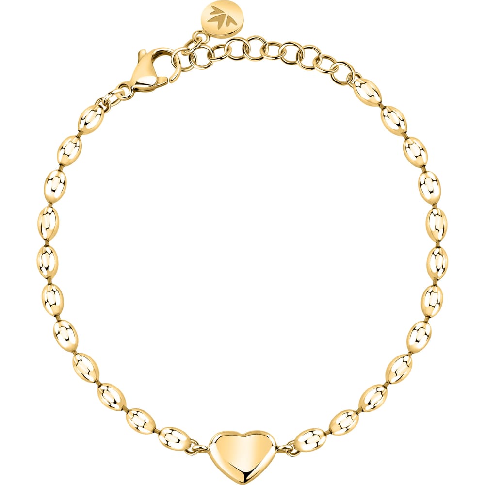 Bracciale Intrecci a Catena Cuore in Acciaio Dorato – Morellato SAZC12