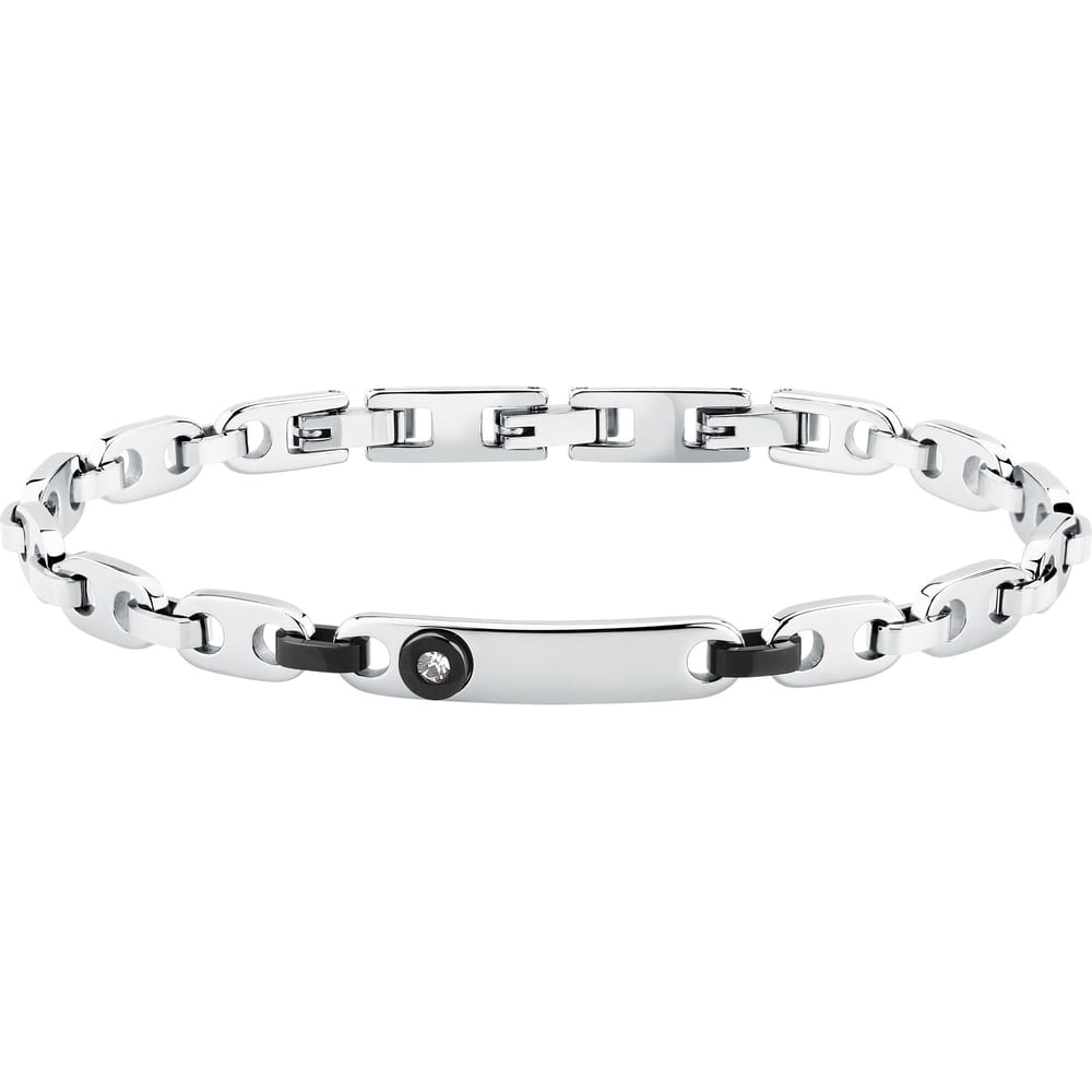 Bracciale Motown a Catena in Acciaio e Zirconi Bianchi – Morellato SALS126