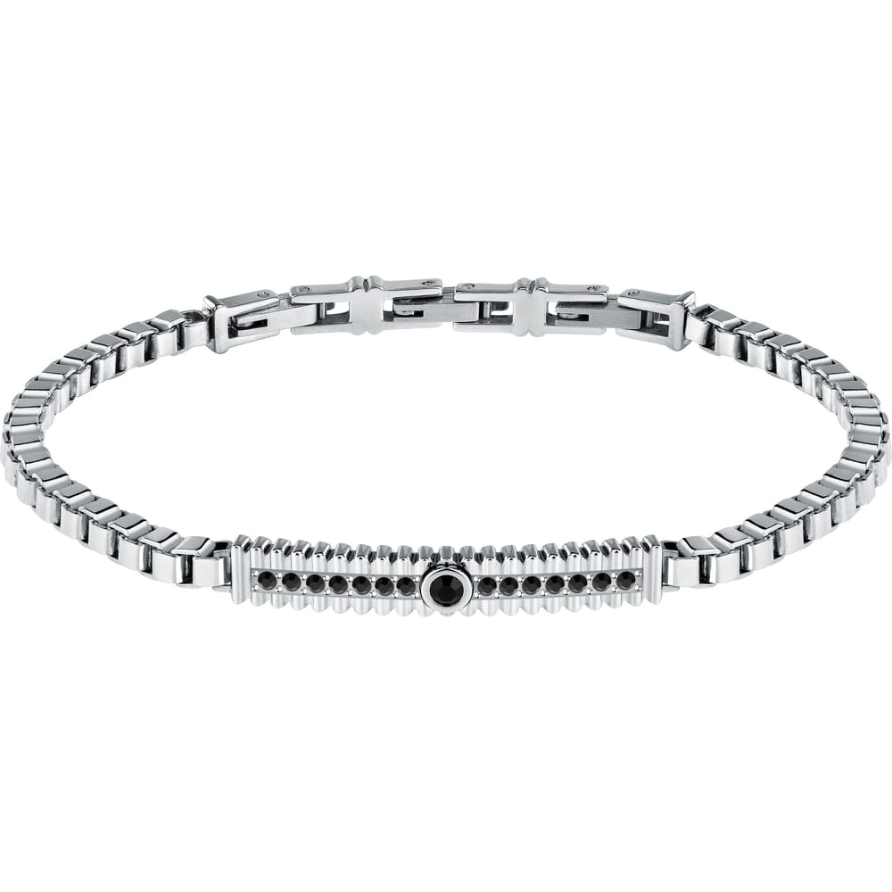 Bracciale Urban in Acciaio e Cristalli Neri – Morellato SABH33