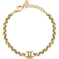 Bracciale Vintage a Catena in Acciaio Dorato e Cristalli Bianchi – Morellato SAZJ10