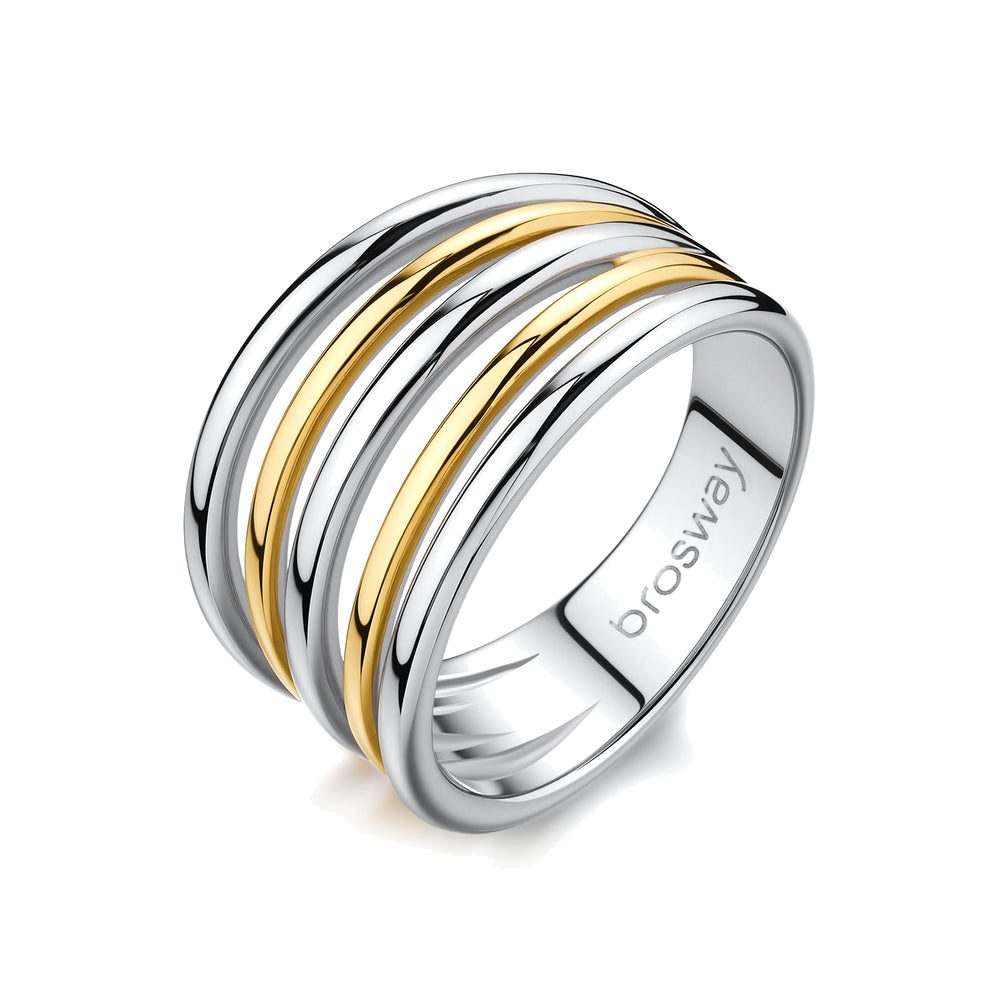 Anello a Fascia Aura Bicolore in Acciaio – Brosway BAU33