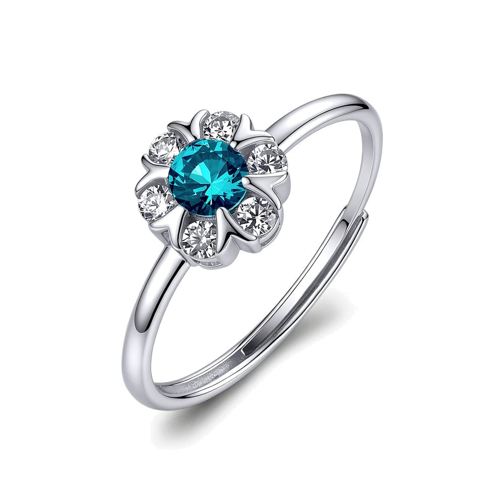 Anello Regolabile Fancy in Argento con Fiore e Zirconi Paraiba – Brosway FAG30