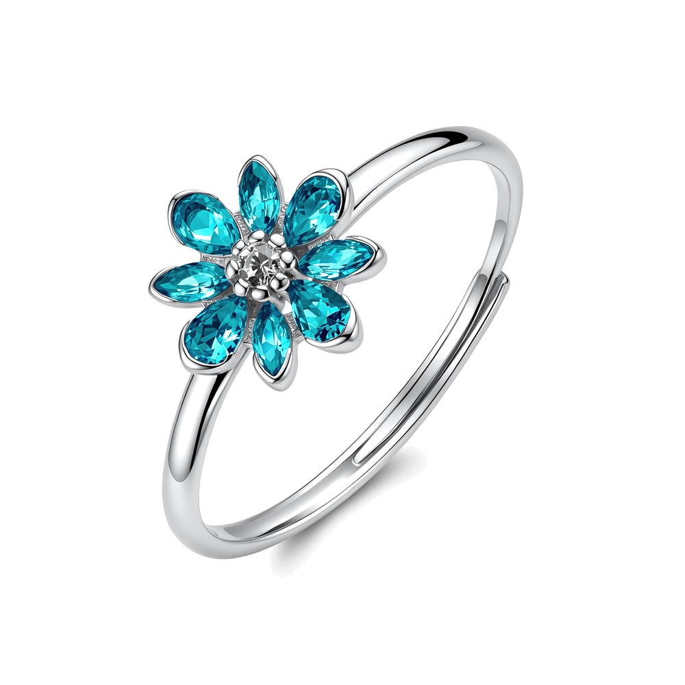 Anello Regolabile Fancy in Argento con Fiore e Zirconi Paraiba – Brosway FAG31
