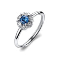 Anello Regolabile Fancy in Argento con Fiore e Zirconi Zaffiro – Brosway FFB140