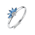 Anello Regolabile Fancy in Argento con Fiore e Zirconi Zaffiro – Brosway FFB144