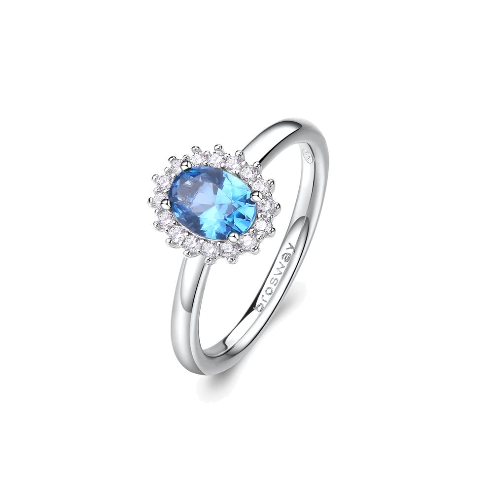 Anello Fancy Kate in Argento con Zirconi Ovali Blu – Brosway FFB70