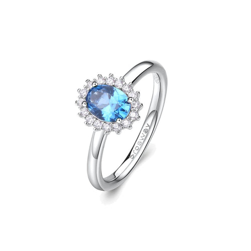 Anello Fancy Kate in Argento con Zirconi Ovali Blu – Brosway FFB70