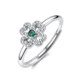 Anello Regolabile Fancy in Argento con Quadrifoglio e Zirconi Verdi – Brosway FLG158