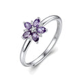Anello Regolabile Fancy in Argento con Fiore e Zirconi Ametista – Brosway FMP140
