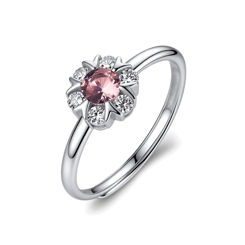 Anello Regolabile Fancy in Argento con Fiore e Zirconi Rosa – Brosway FTP31
