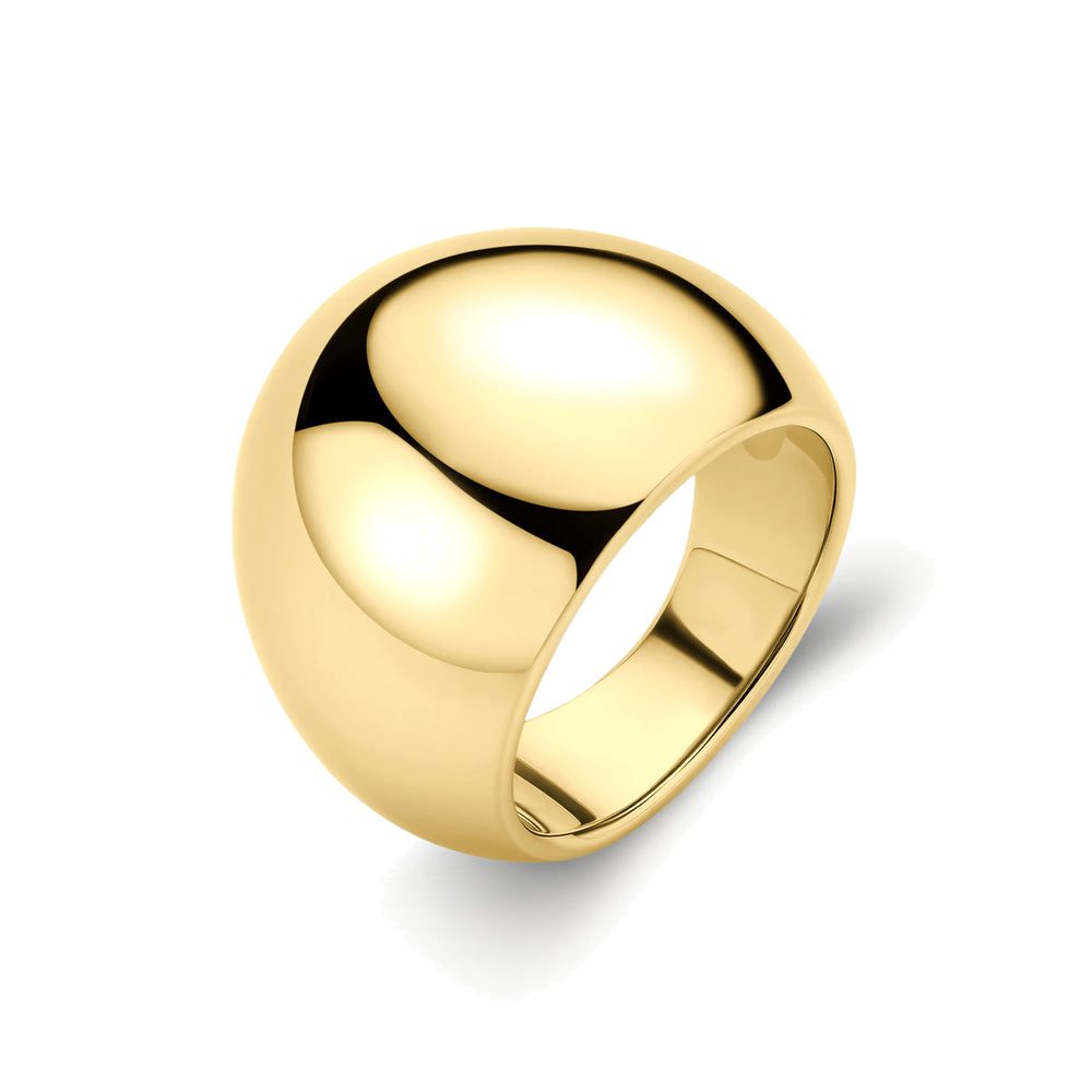 Anello Bombato Muse Dorato in Acciaio – Brosway BUE34