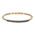 Bracciale Avantgarde Dorato a Maglia Veneziana con Zirconi Neri – Brosway BVD29