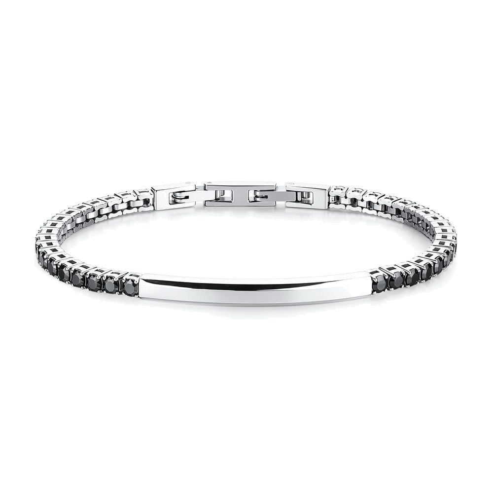 Bracciale Tennis Avantgarde in Acciaio con Zirconi Neri – Brosway BVD36