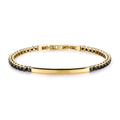 Bracciale Tennis Avantgarde Dorato in Acciaio con Zirconi Neri – Brosway BVD37