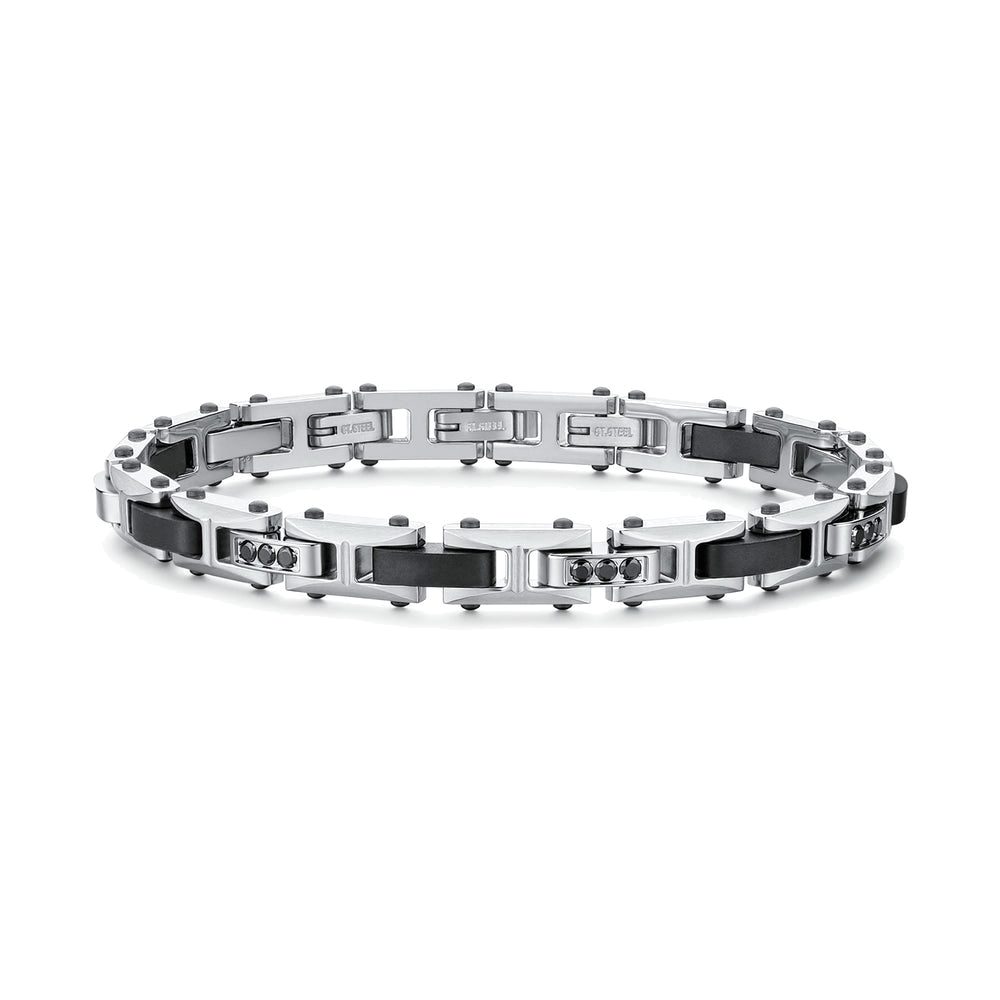 Bracciale Backliner in Acciaio Rutenio con Zirconi Neri – Brosway BBC31
