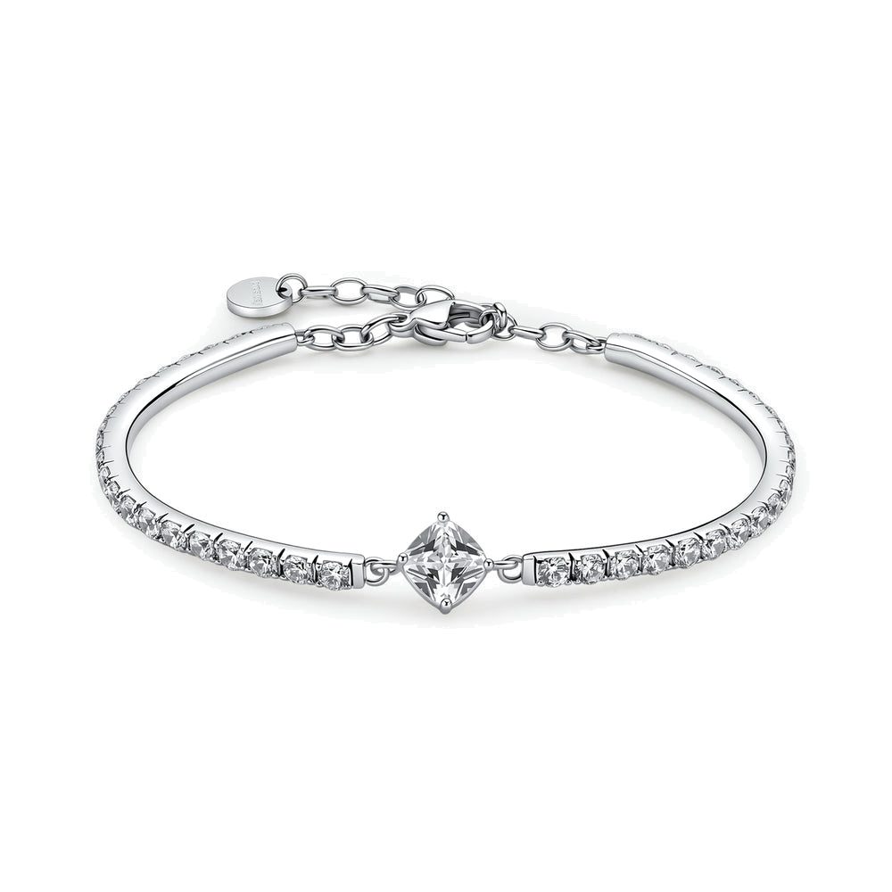 Bracciale Semirigido Desideri in Acciaio con Zirconi e Cushion – Brosway BEI113