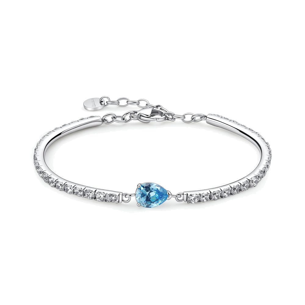 Bracciale Semirigido Desideri in Acciaio con Goccia Acquamarina – Brosway BEI118