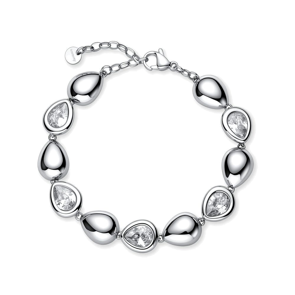 Bracciale Glow in Acciaio con Elementi a Goccia e Zirconi – Brosway BGW11